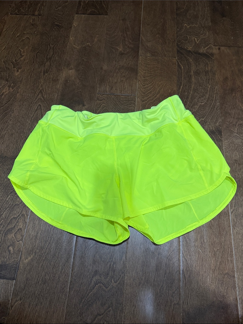 High-Visibility Neon Yellow Women's lululemon Athletic Running Shorts